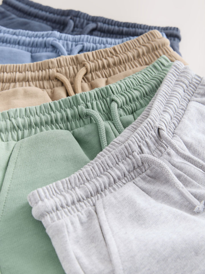 Sage Green Blue And Grey Jersey Shorts 5 Pack (3mths-7yrs)