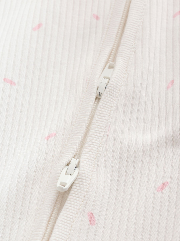 Pink Two Way Zip Baby Sleepsuits 3 Pack (0mths-3yrs)