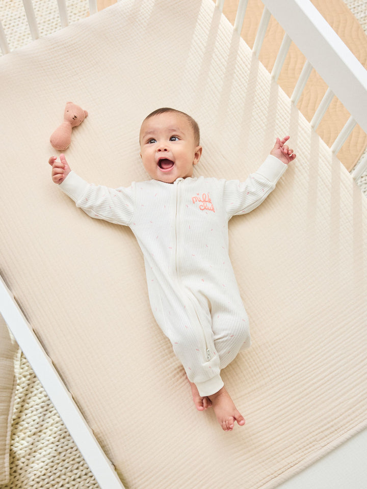 Pink Two Way Zip Baby Sleepsuits 3 Pack (0mths-3yrs)