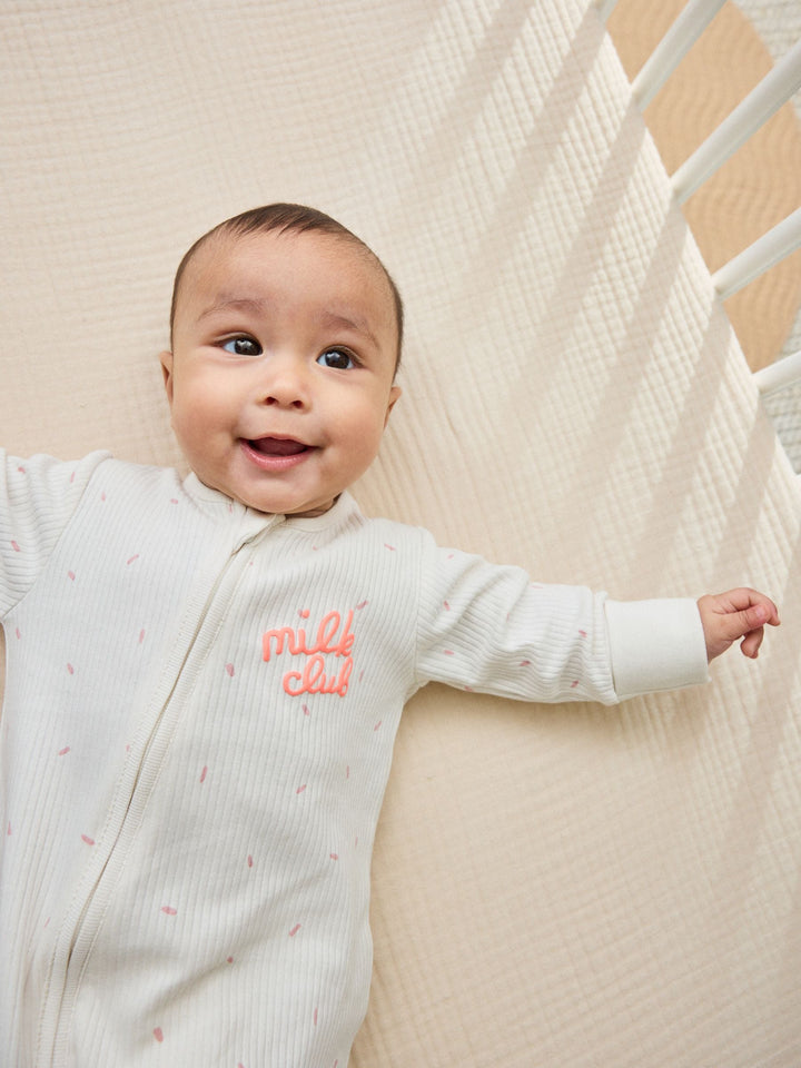Pink Two Way Zip Baby Sleepsuits 3 Pack (0mths-3yrs)