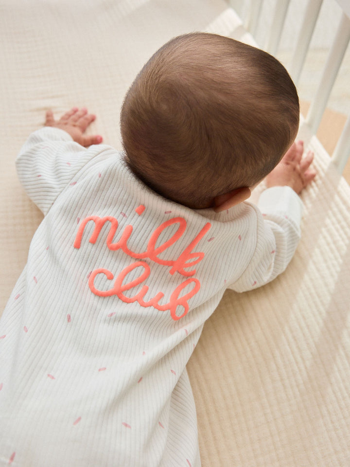 Pink Two Way Zip Baby Sleepsuits 3 Pack (0mths-3yrs)