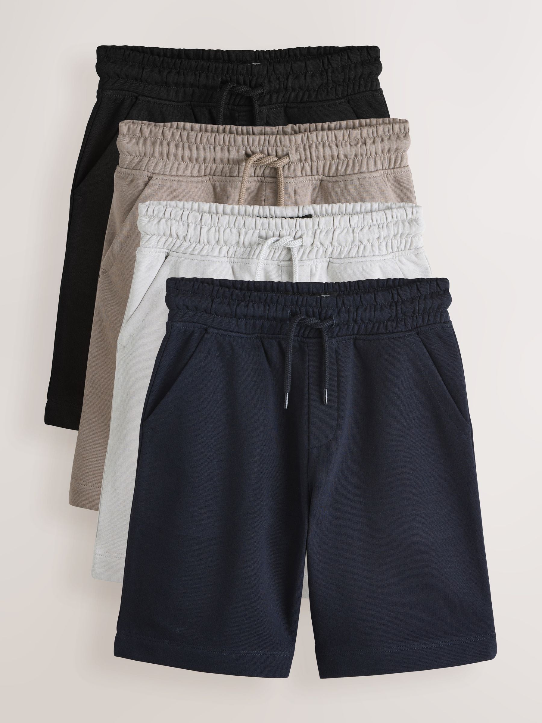 Grey/Stone/Navy/Black Loose Fit Basic Shorts (3-16yrs)