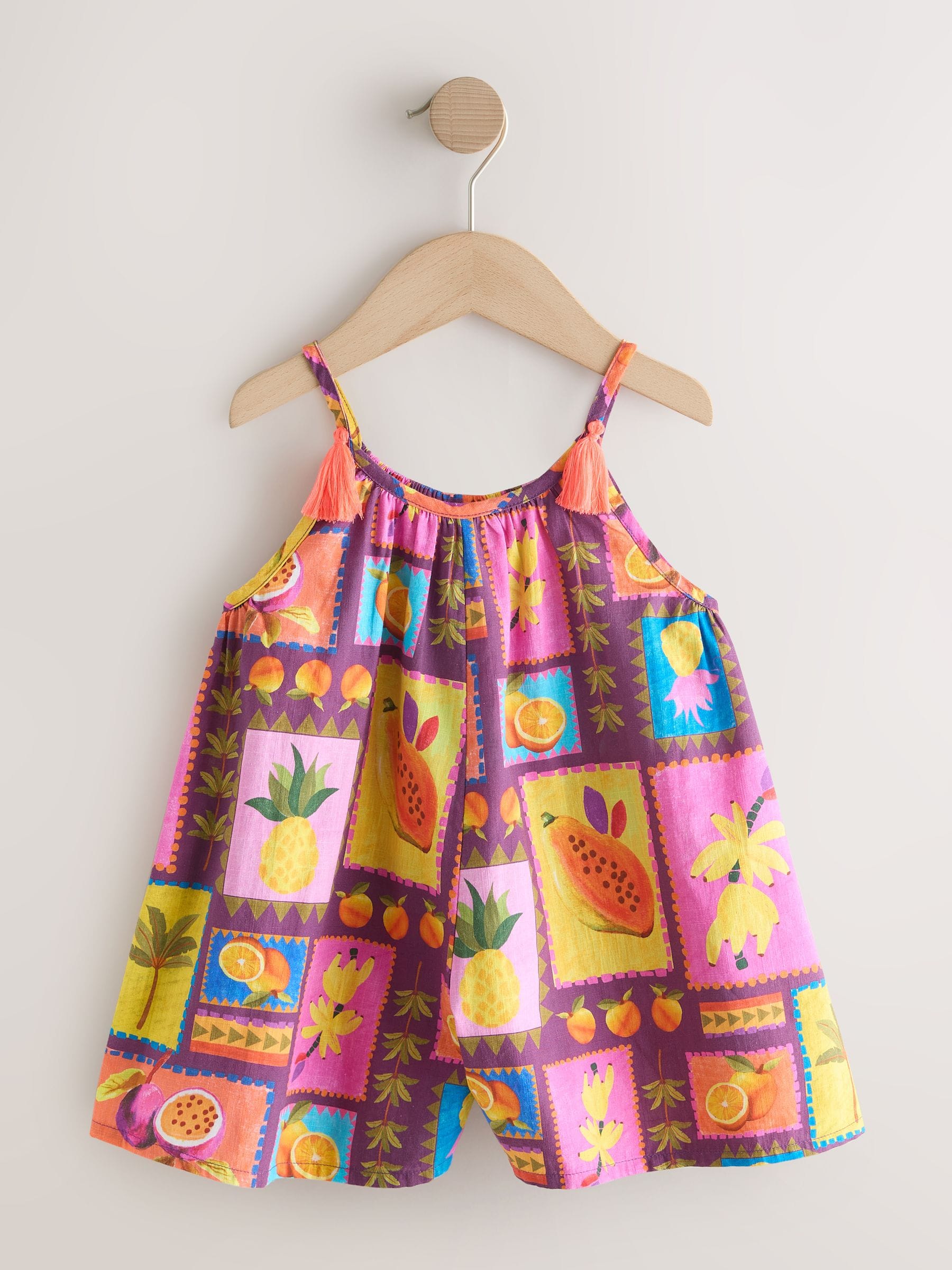 Multi Print Strappy Playsuit (3mths-10yrs)