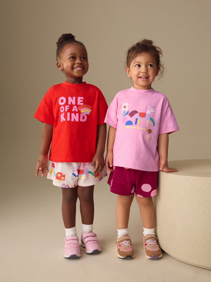 Unicorn Top & Shorts Set 2 Pack (3mths-7yrs)