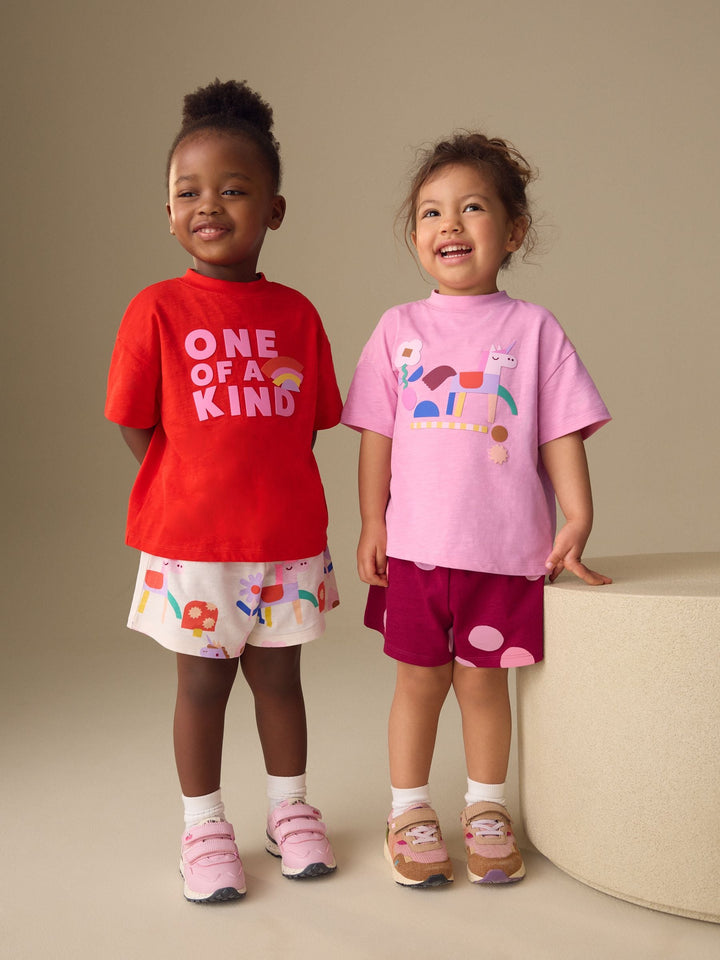 Unicorn Top & Shorts Set 2 Pack (3mths-7yrs)