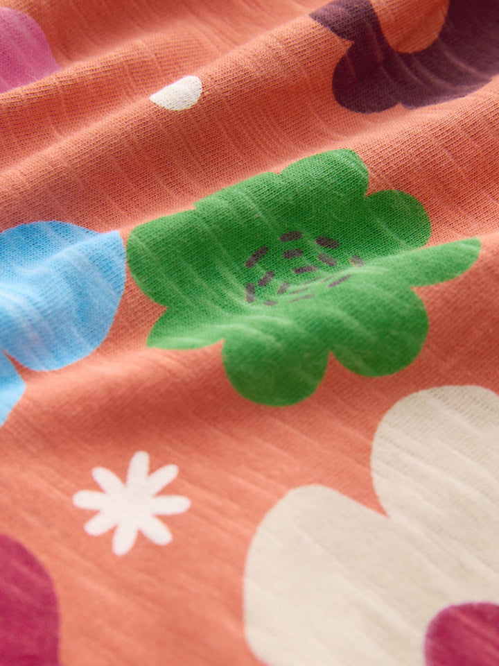 Orange Floral Jersey Dress (3mths-7yrs)