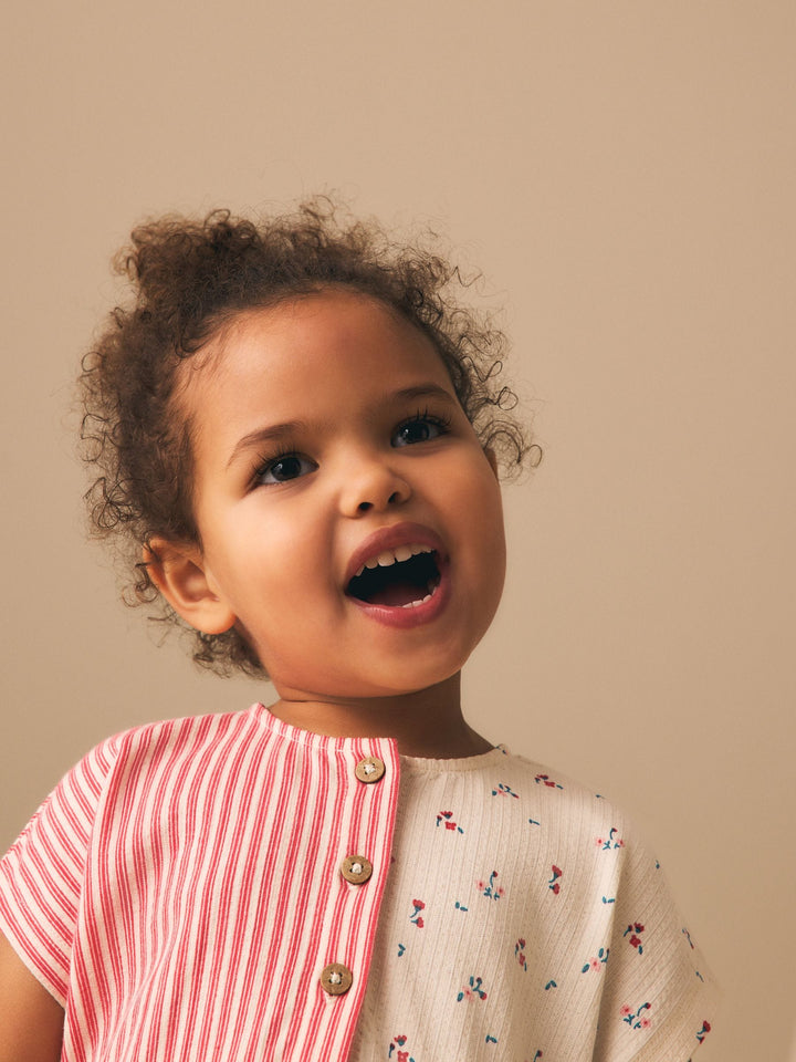 Patchwork Strawberry Jersey Dress (3mths-7yrs)