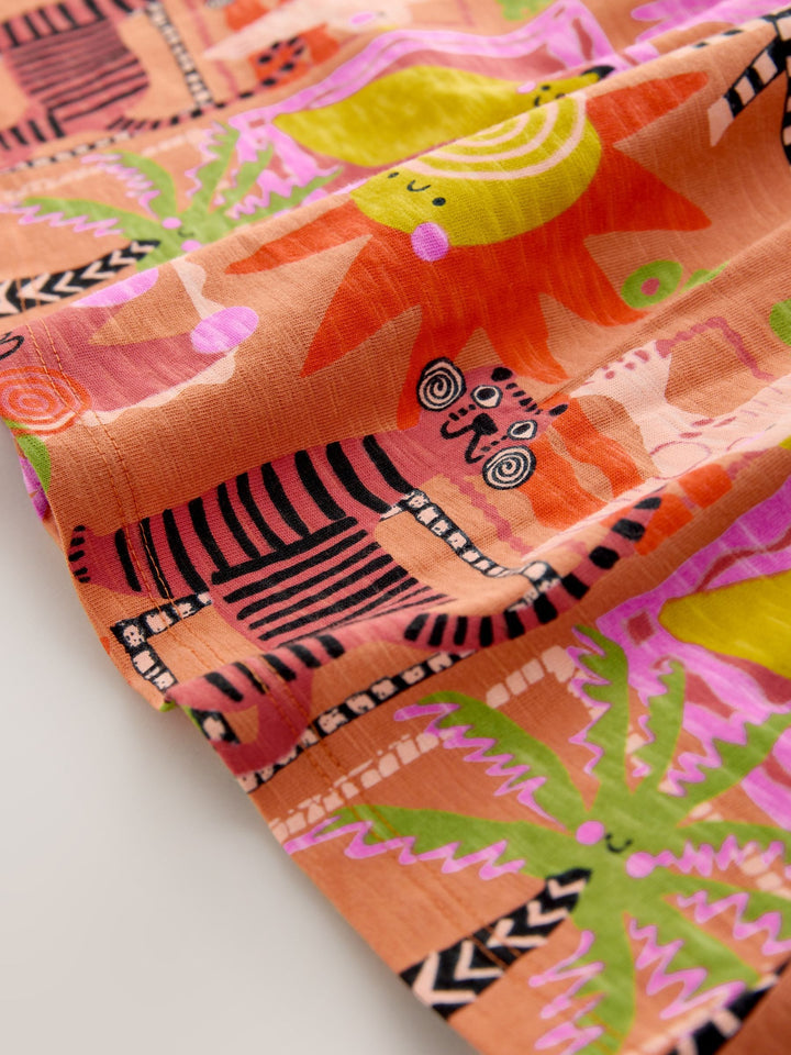 Orange Zebra Jersey Dress (3mths-7yrs)