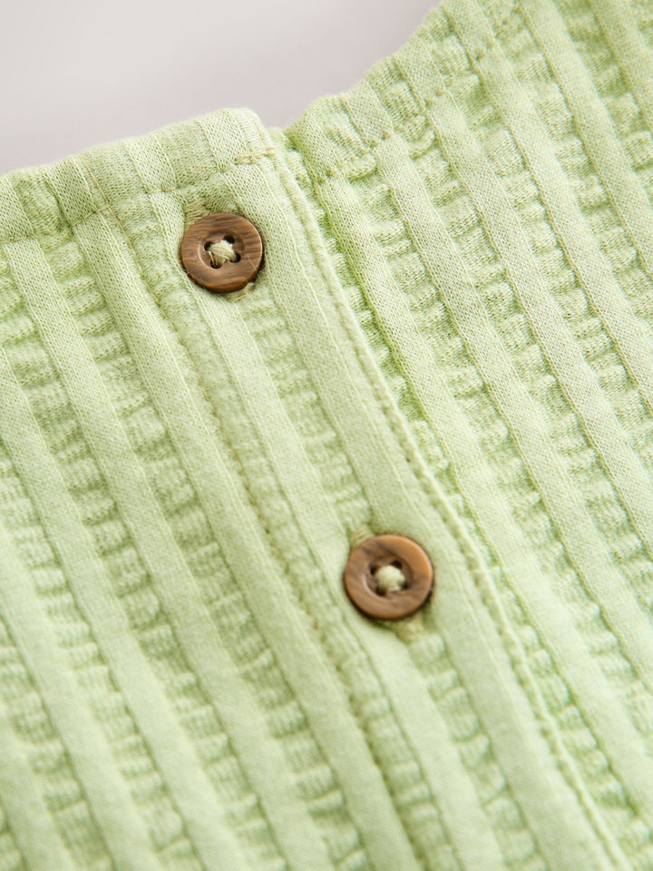Green Broderie Vest (3mths-7yrs)