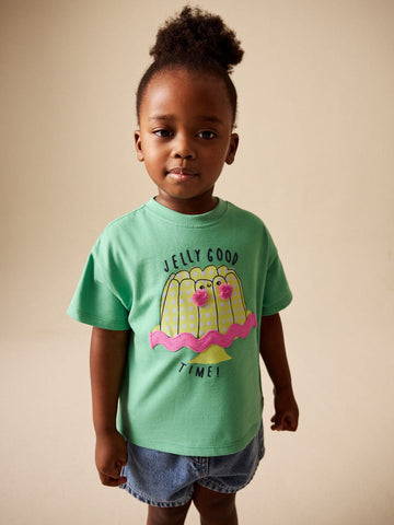 Green Jelly Character Short Sleeve T-Shirt (3mths-7yrs)