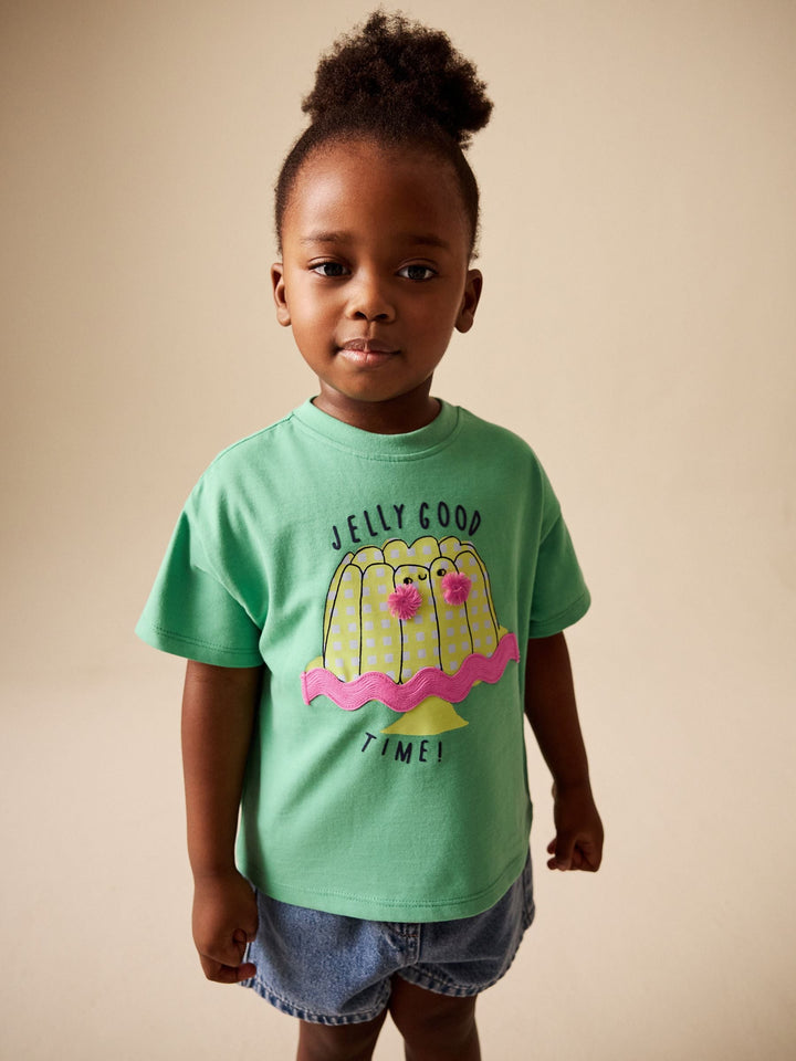 Green Jelly Character Short Sleeve T-Shirt (3mths-7yrs)