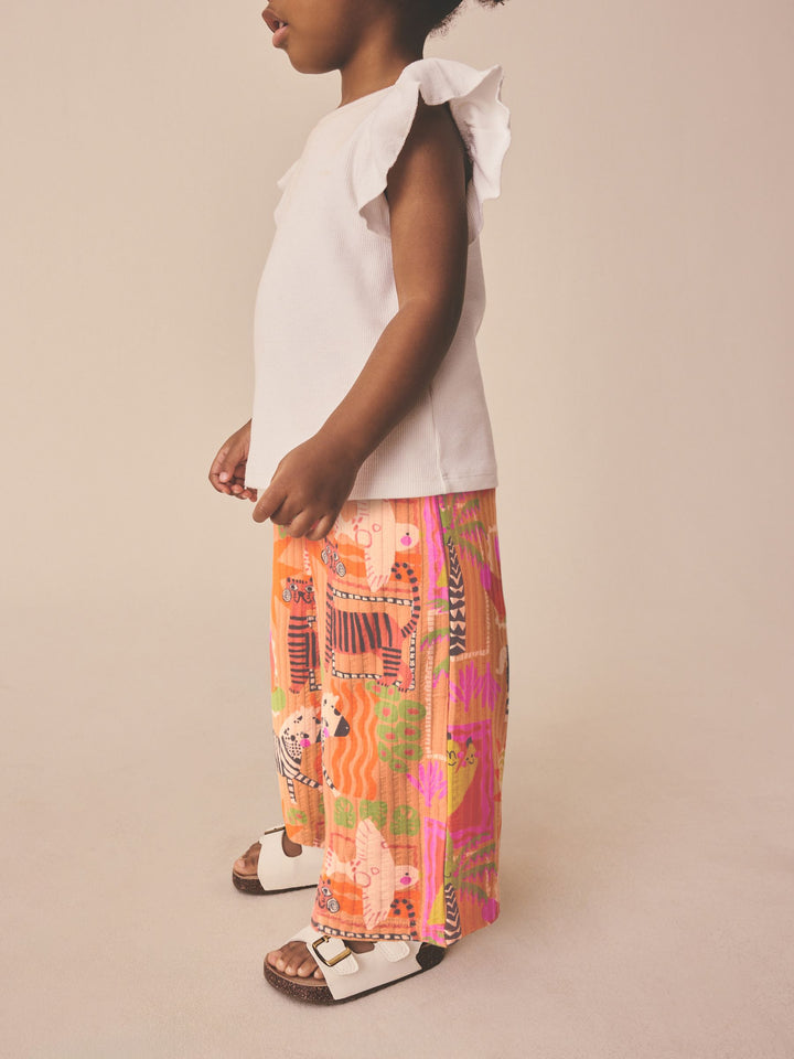 Orange Safari Wide Leg Trousers (3mths-7yrs)