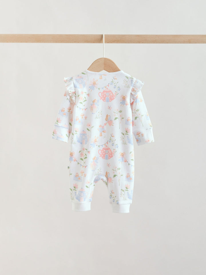 Multi Two Way Zip Baby Sleepsuit 3 Pack (0mths-3yrs)