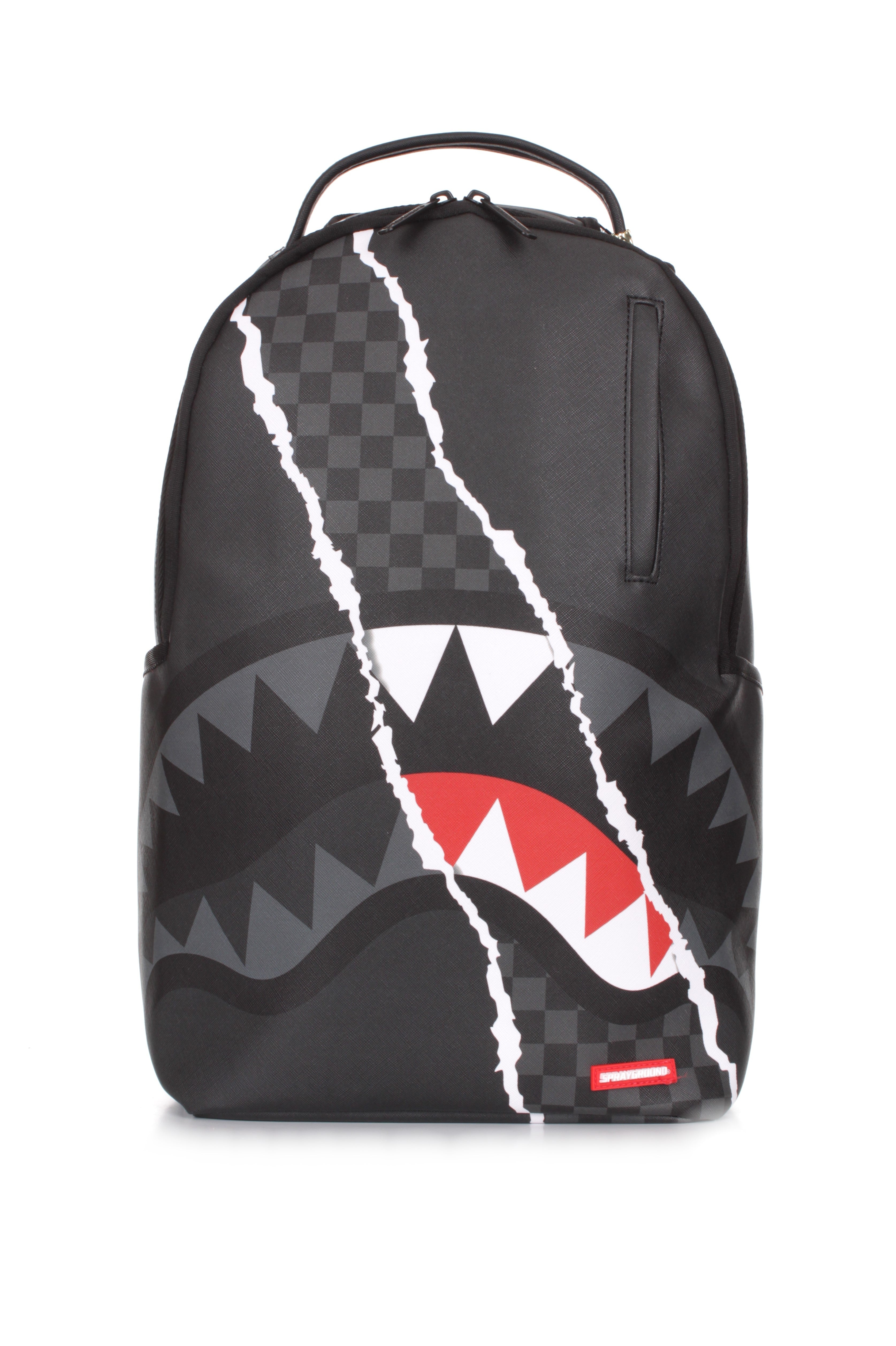 SPRAYGROUND CENTER RIP REVEALING GRAY CHECK BACKPACK
