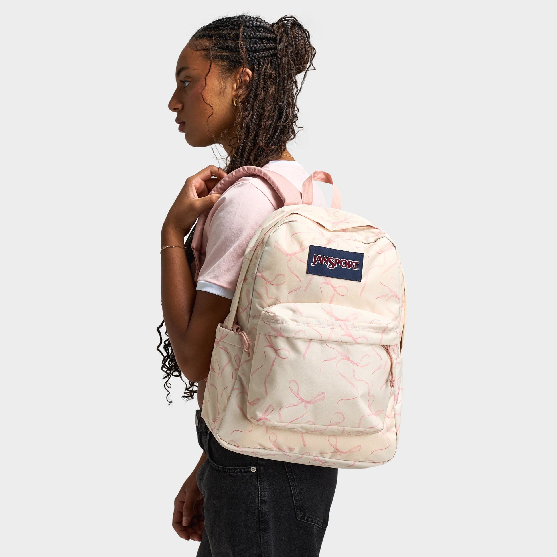 JanSport SuperBreak Plus Backpack / Rows of Bows