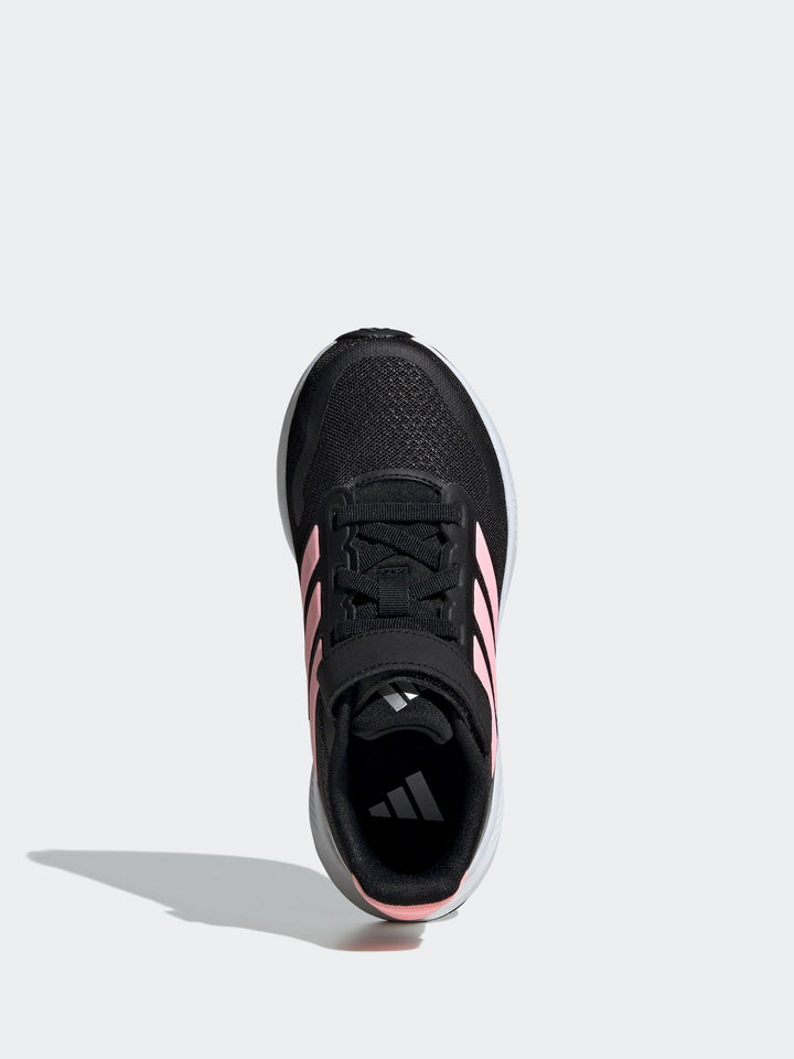 adidas Black/Pink Runfalcon 5 Elastic Lace Running Kids Trainers