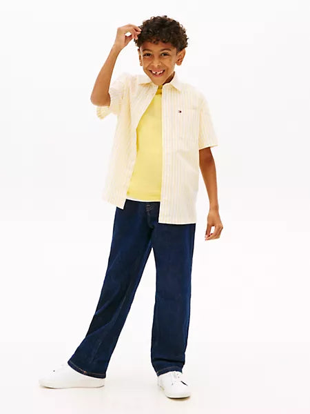 Boys Kids' Stripe Stretch Pocket Shirt Tommy Hilfiger