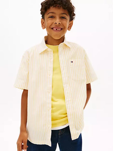 Boys Kids' Stripe Stretch Pocket Shirt Tommy Hilfiger