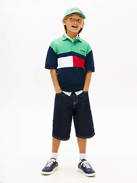 Boys Kids' Colorblock Rugby Polo Sz 14