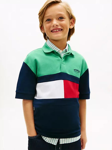 Boys Kids' Colorblock Rugby Polo Sz 14