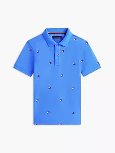 Kids' Allover Flag Print Polo