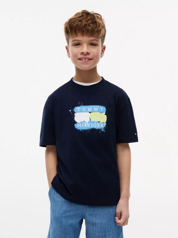 Kids' Tommy Graffiti Logo T-Shirt