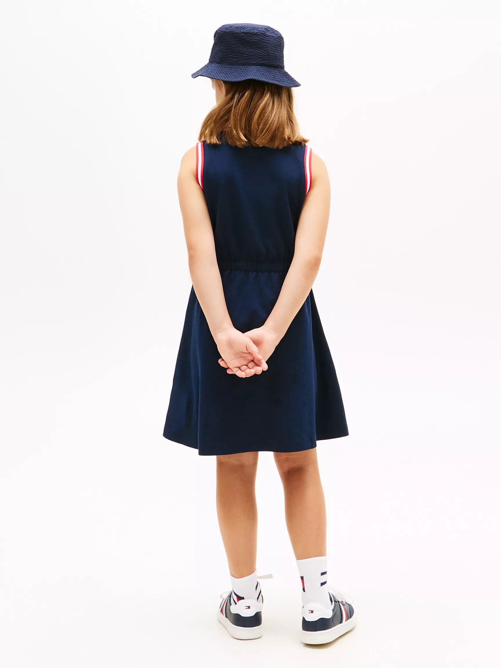Kids' Wavy Flag Logo Sleeveless Dress