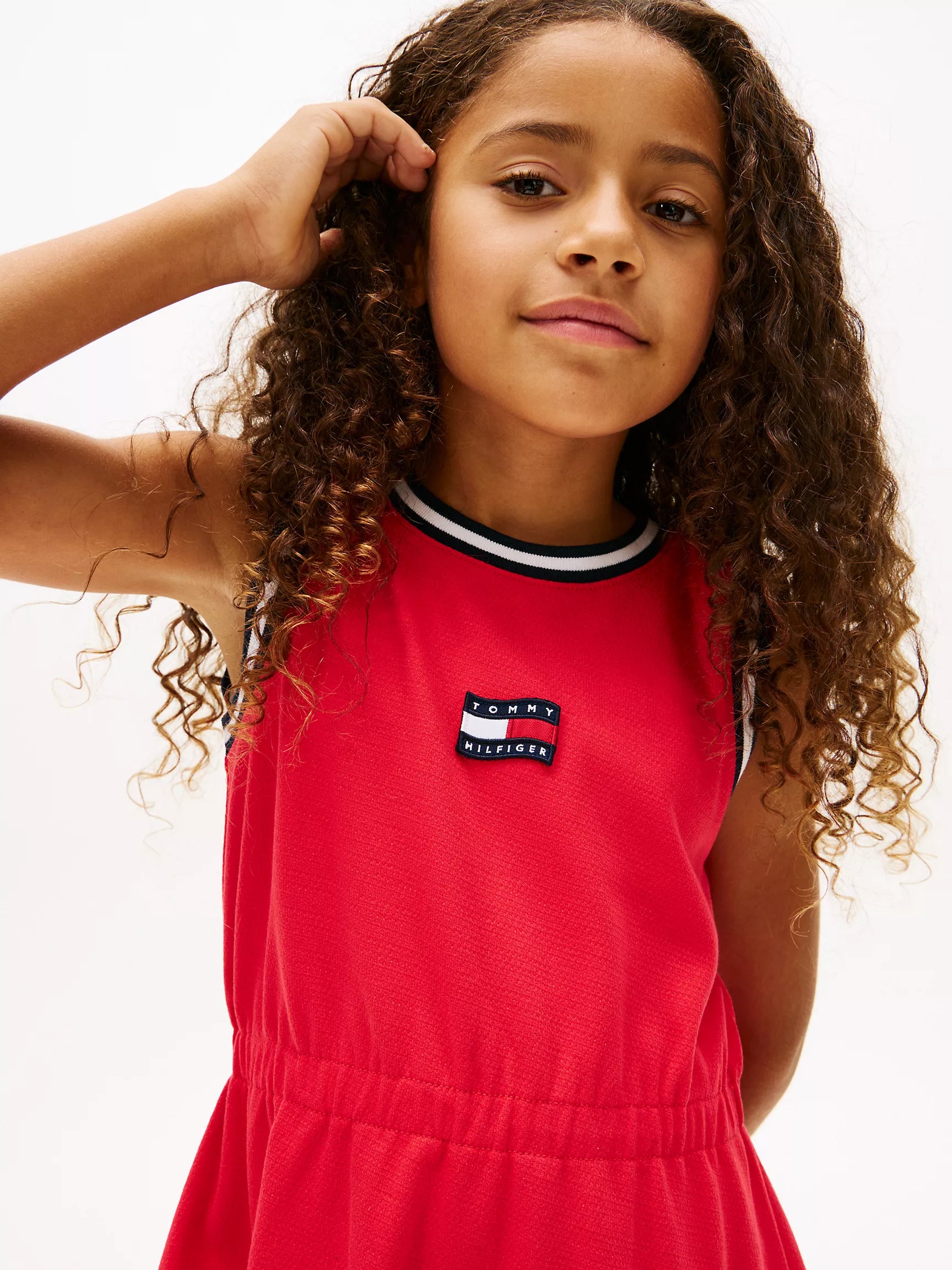 Kids' Wavy Flag Logo Sleeveless Dress size (4)