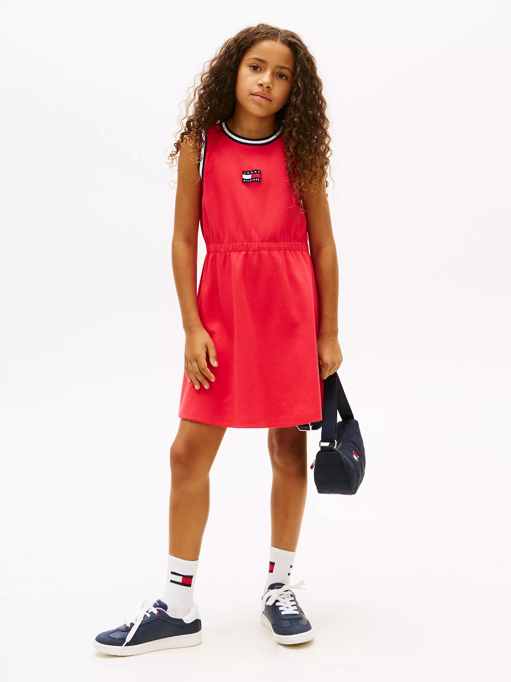 Kids' Wavy Flag Logo Sleeveless Dress size (4)