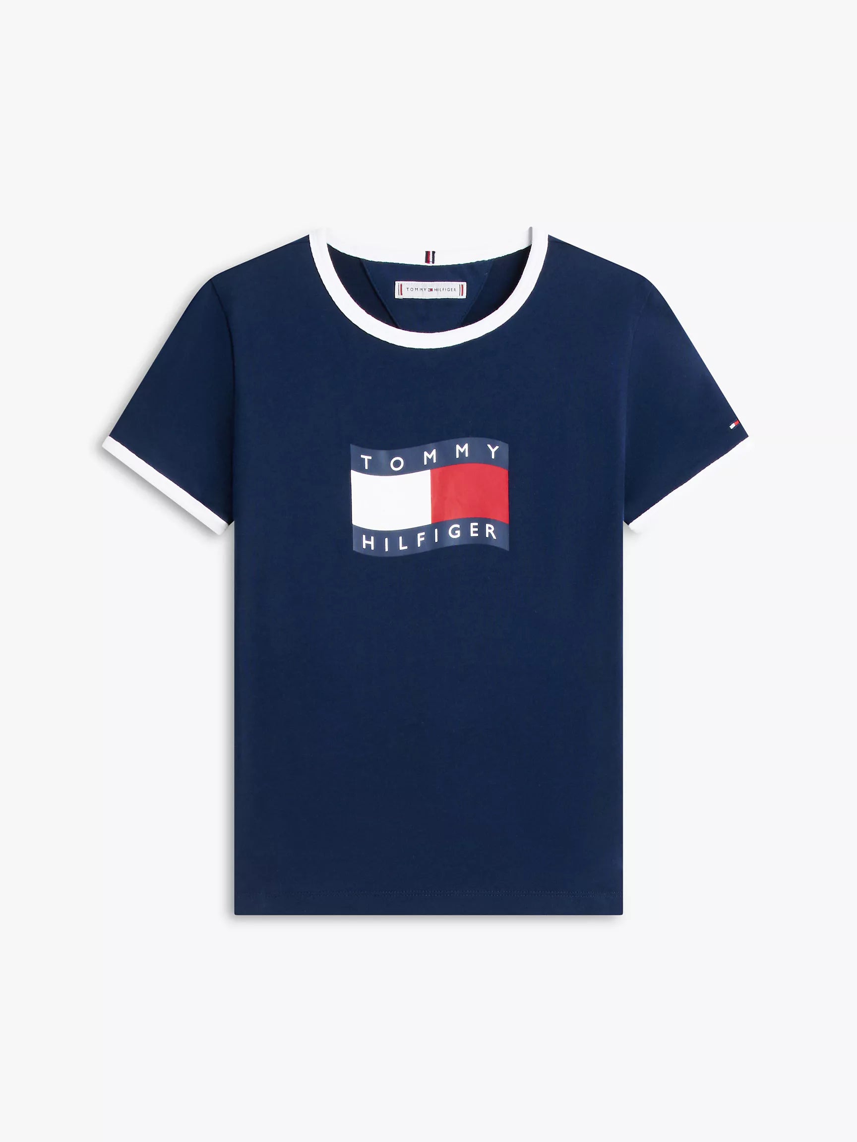 Kids' Wavy Flag Logo Ringer T-Shirt