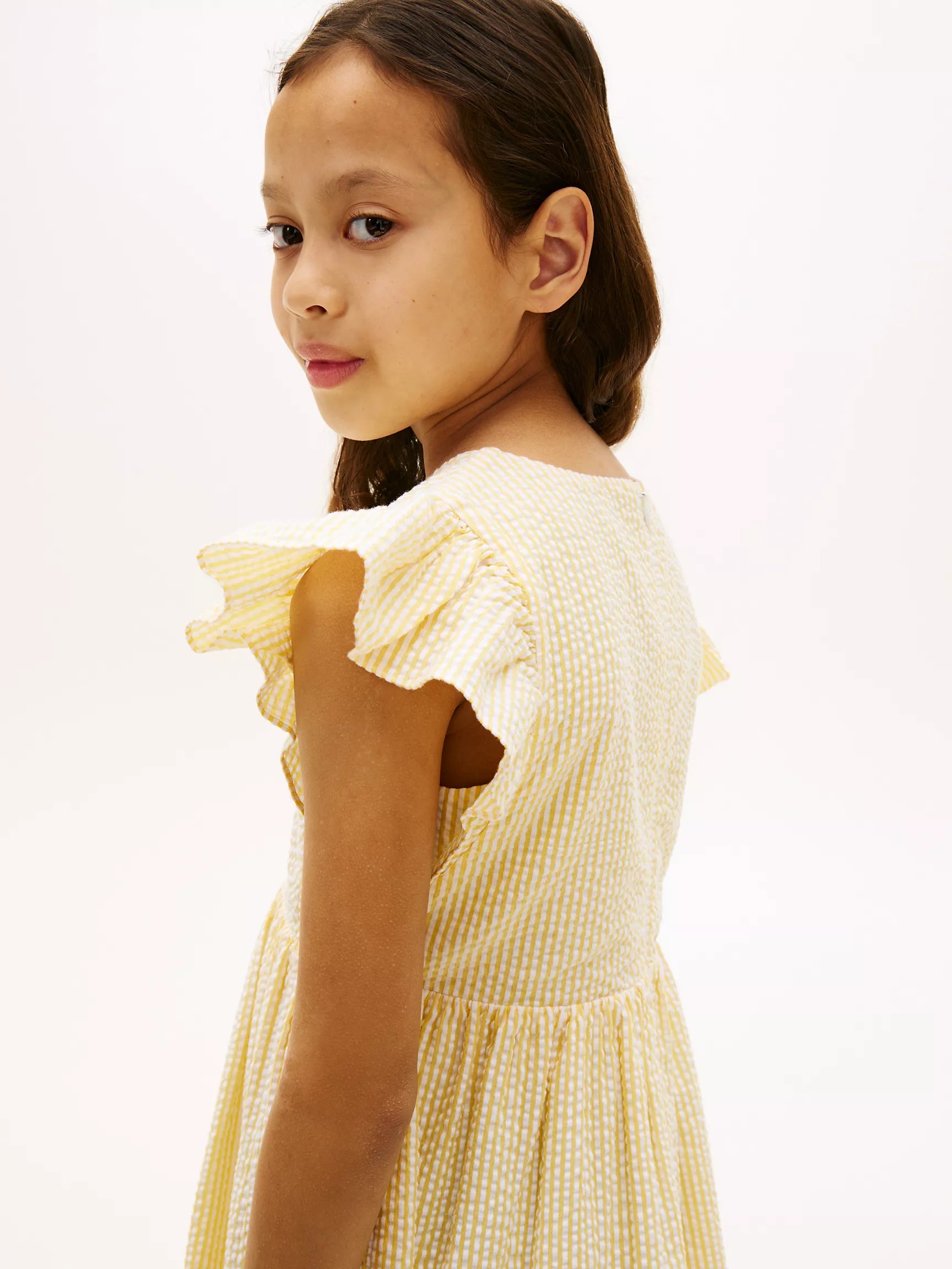 Kids' Striped Flutter Seersucker Dress