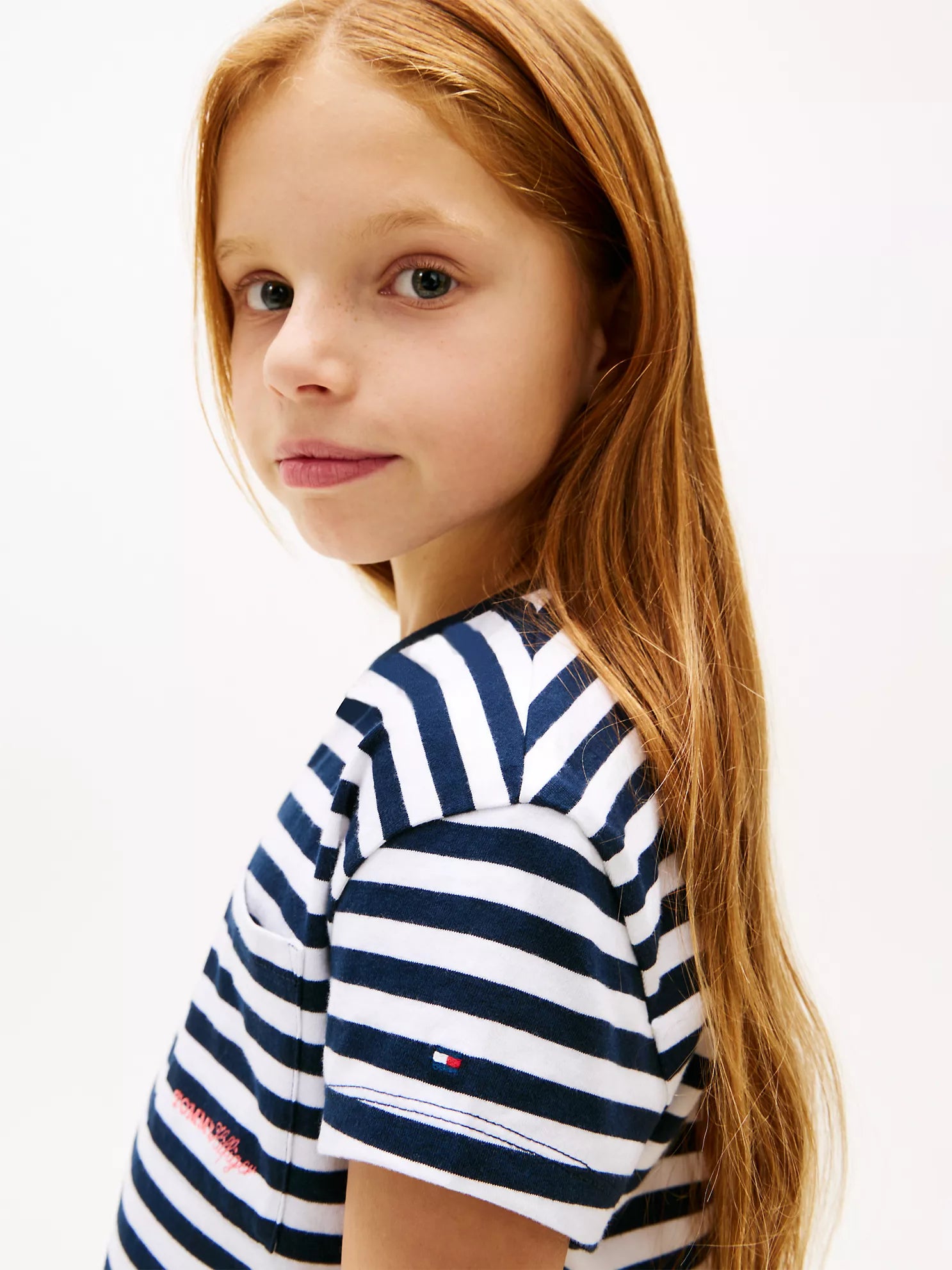 Girls   Stripe Pocket T-Shirt
