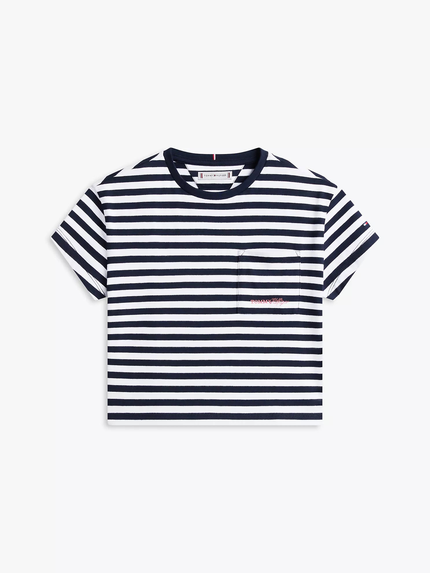 Girls   Stripe Pocket T-Shirt
