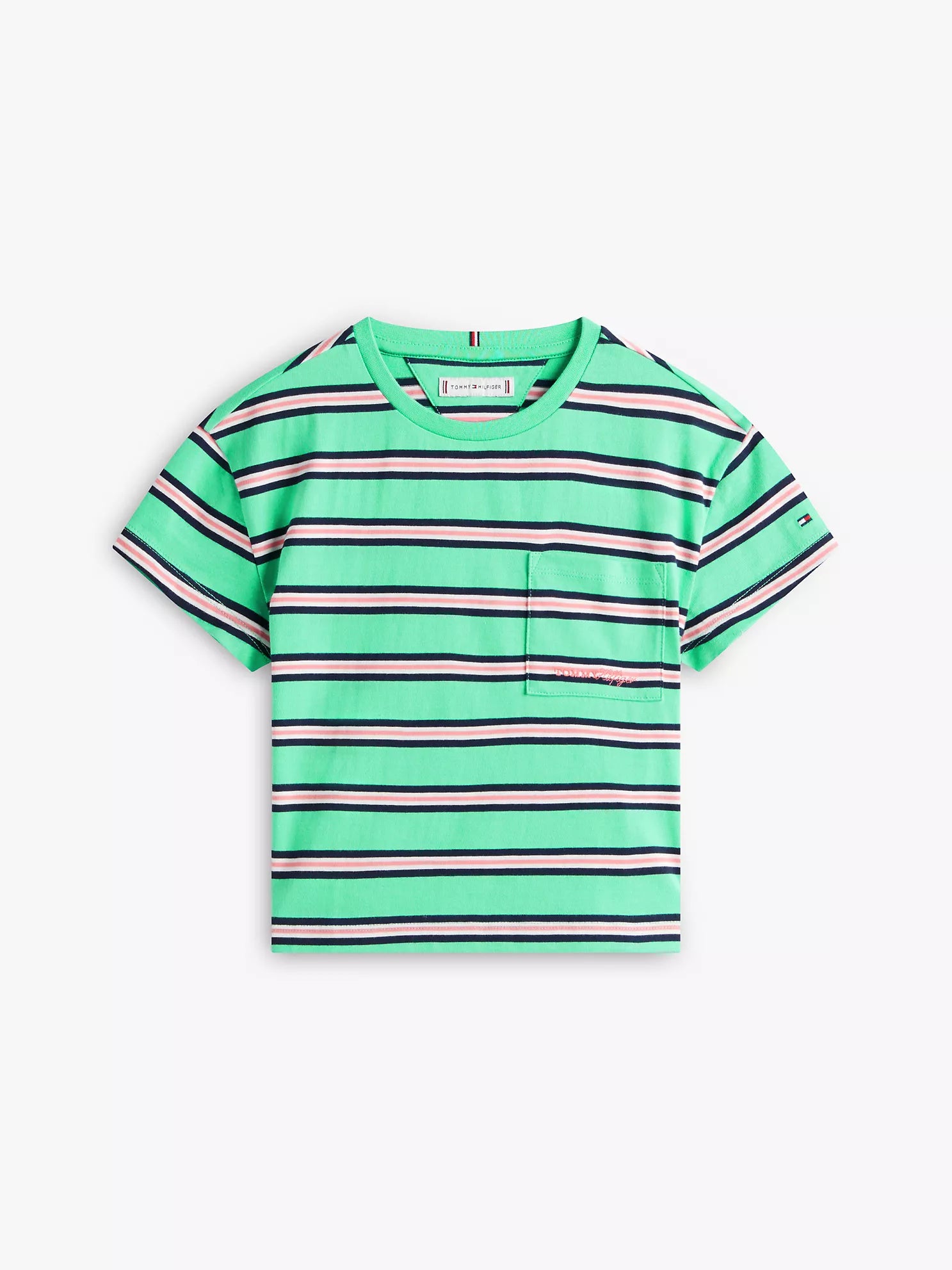 Girls  Stripe Pocket T-Shirt