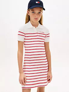 Kids' Striped Sweater Polo Dress