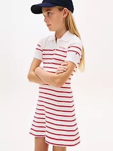 Kids' Striped Sweater Polo Dress