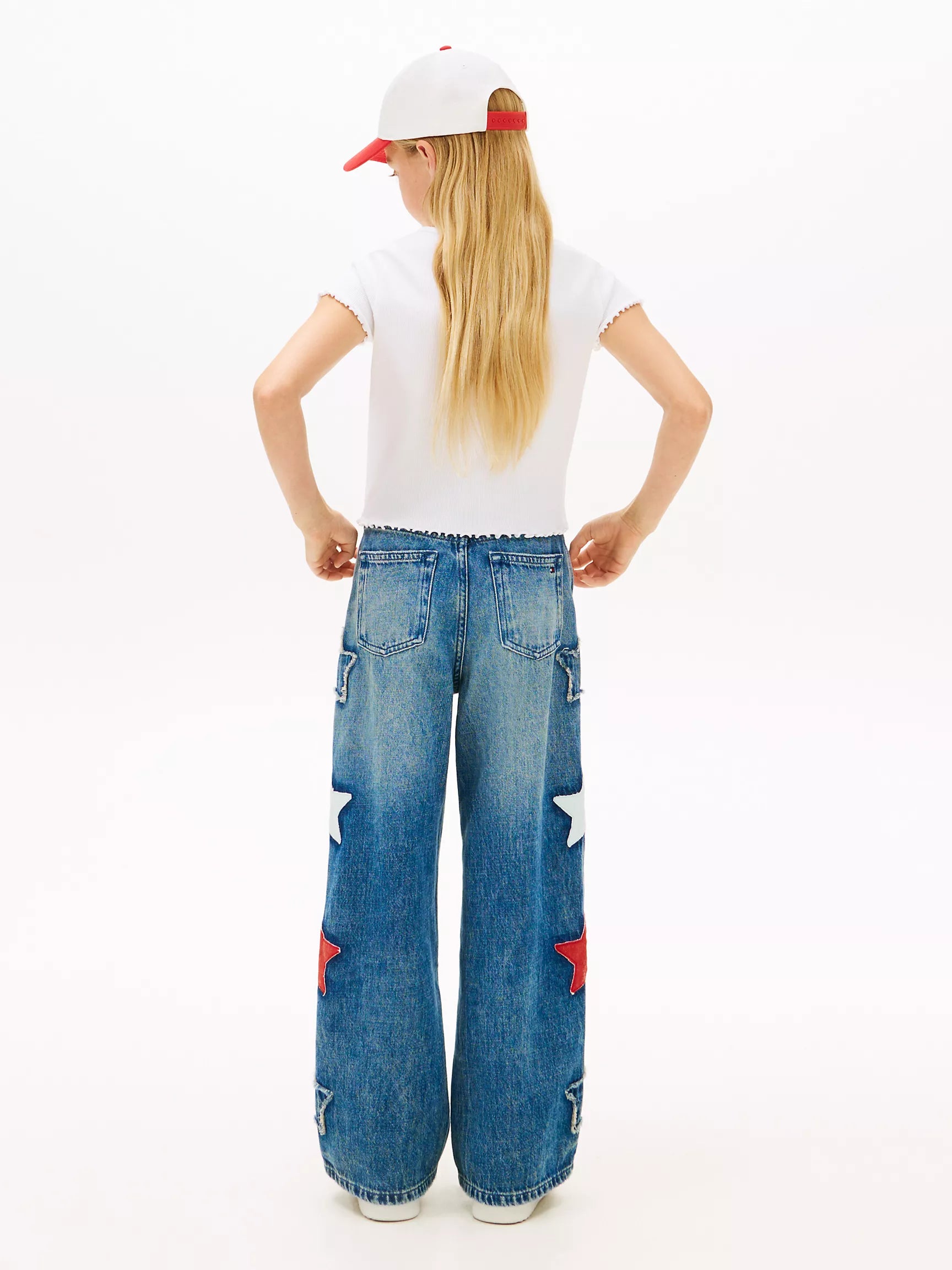 Kids' Embroidered Star Ribbed T-Shirt