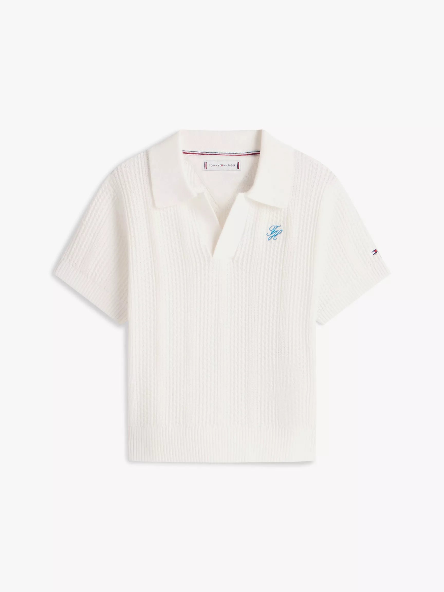Kids' Pointelle Sweater Polo