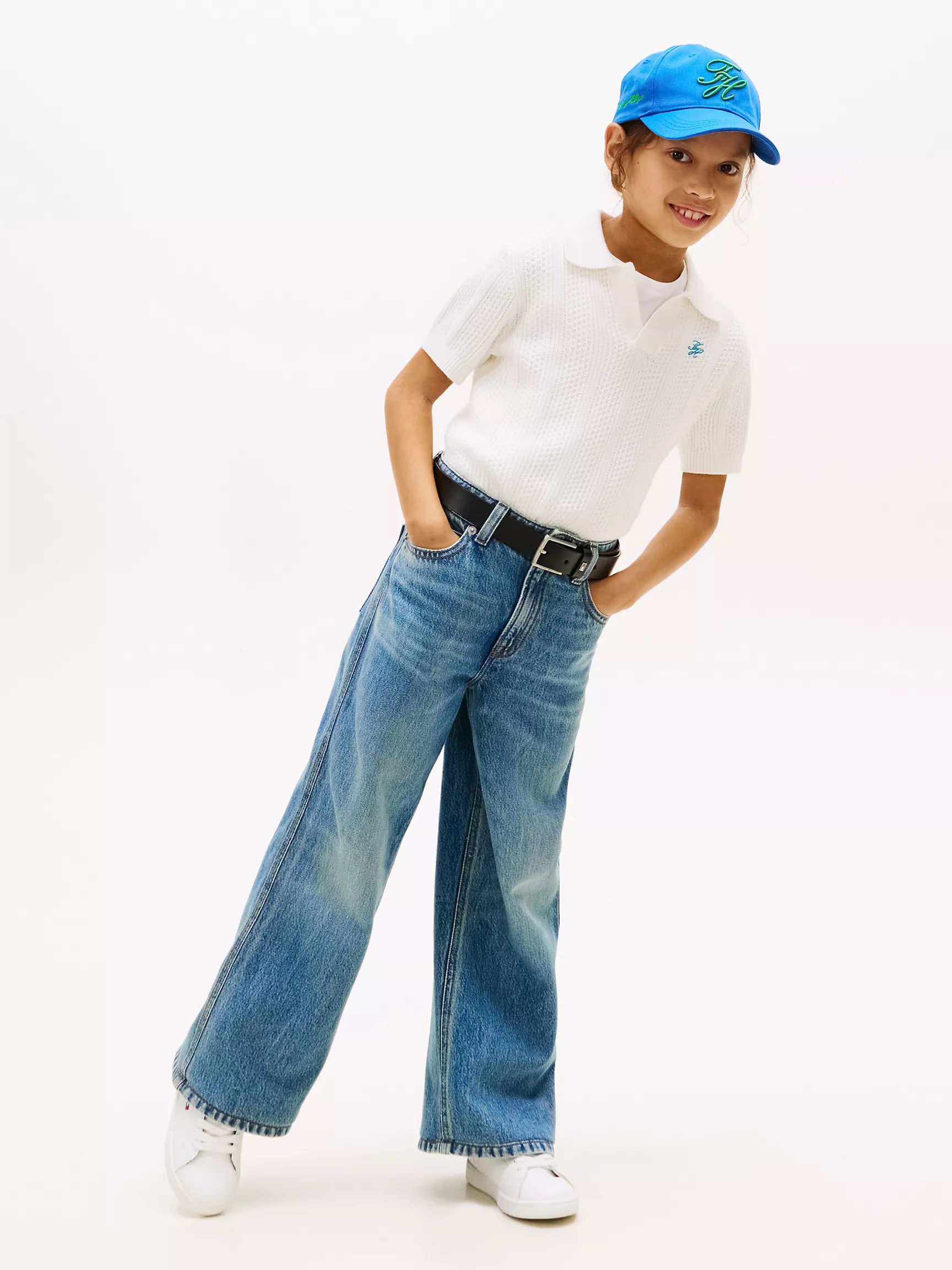 Kids' Pointelle Sweater Polo