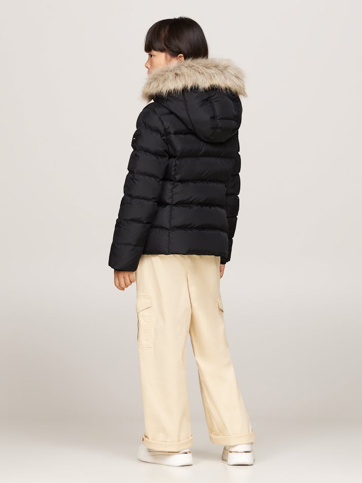 Girls 8-16 Essential Faux Fur Down Hooded Jacket