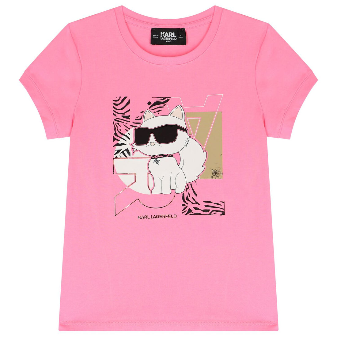 Girls Pink Choupette Logo T-Shirt