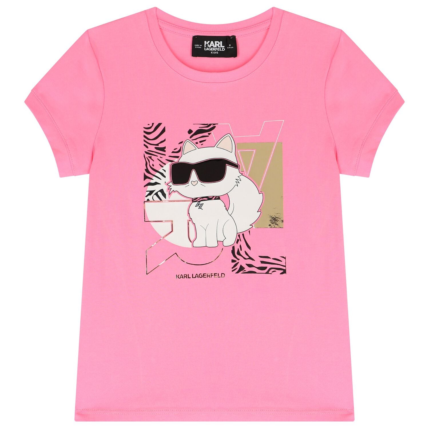 Girls Pink Choupette Logo T-Shirt