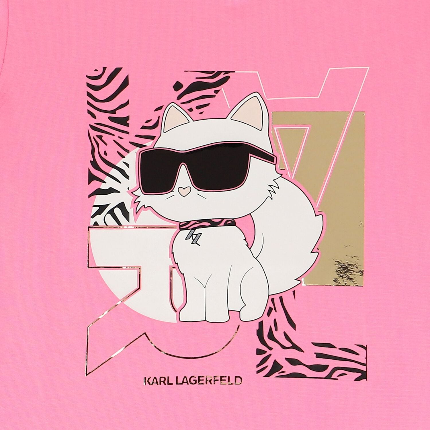 Girls Pink Choupette Logo T-Shirt