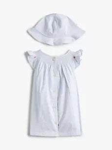Babies' Striped Dress and Hat Gift Set