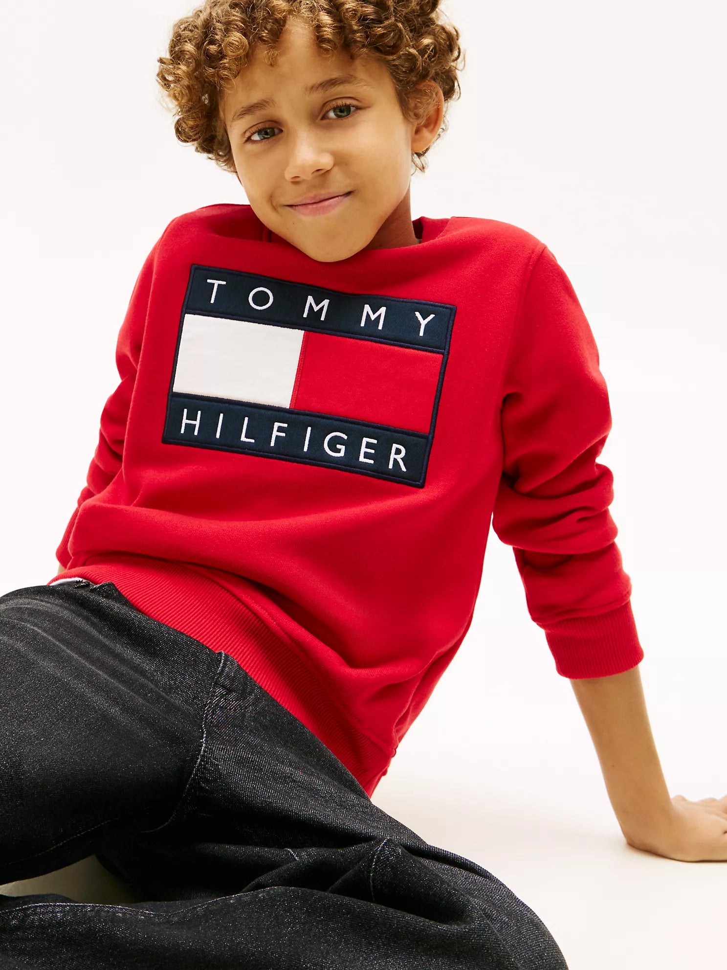 Unisex Kids' Flag Badge Sweatshirt Sz 4