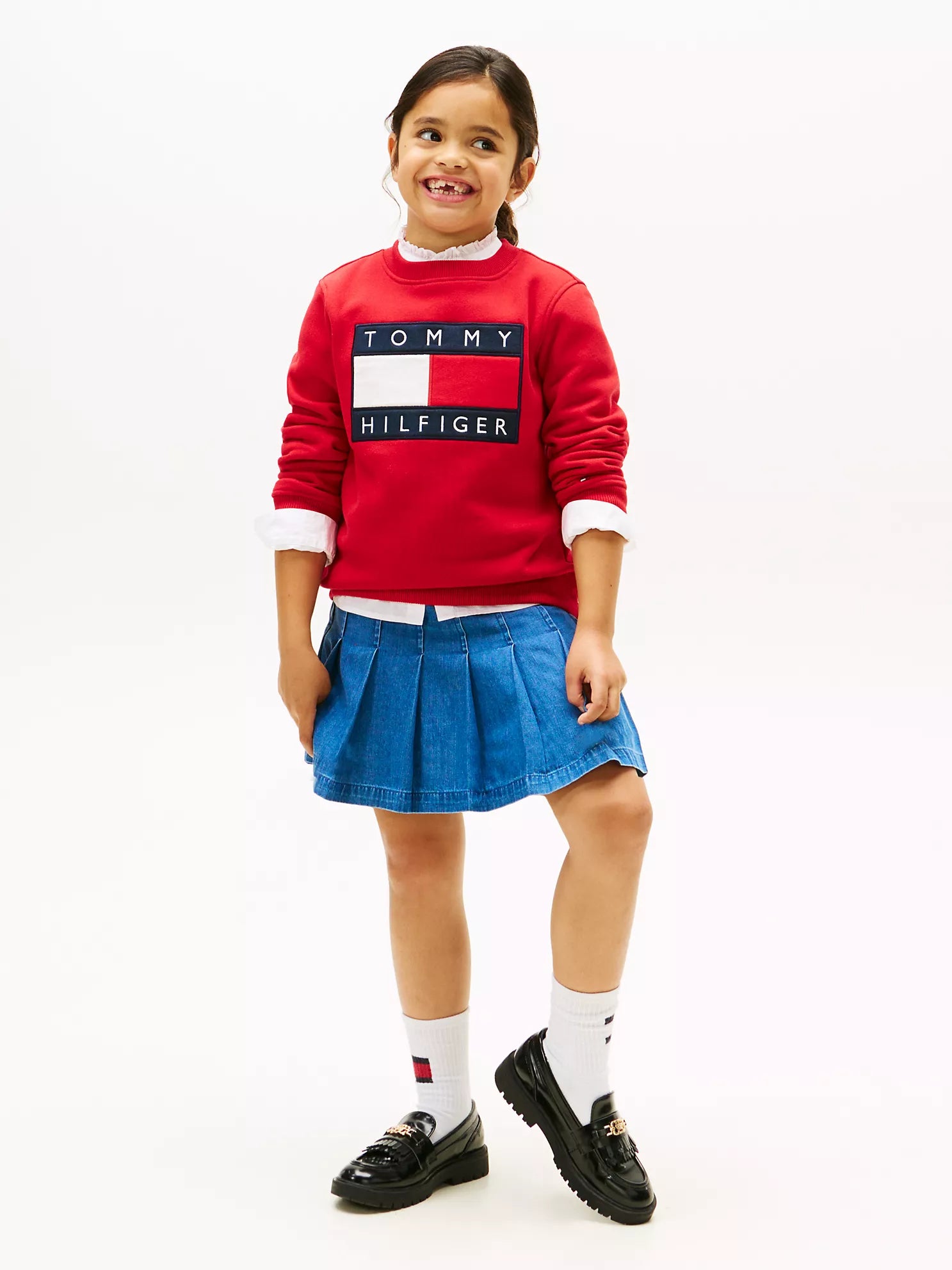 Unisex Kids' Flag Badge Sweatshirt Sz 4