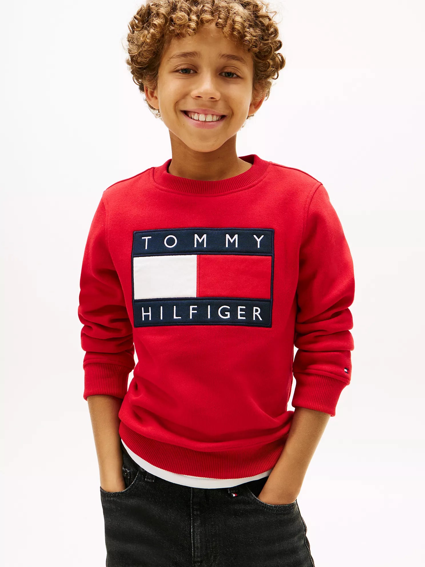 Unisex Kids' Flag Badge Sweatshirt Sz 4