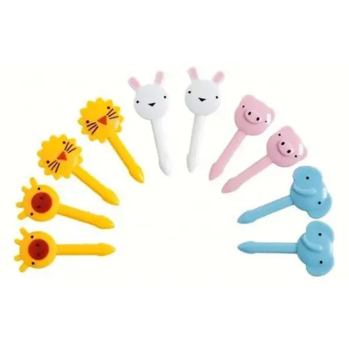 (10pc) Food Picks, Animals