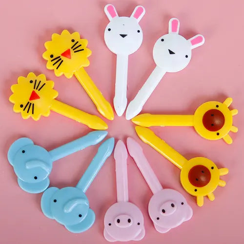 (10pc) Food Picks, Animals