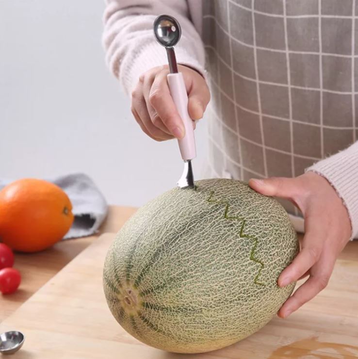 Melon Scoop & Fruit Cutter (Multi-Purpose) - various colours
